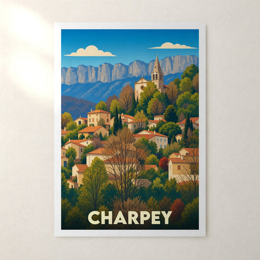 Affiche Charpey – sans cadre, accrochée au mur