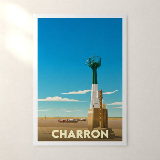 Affiche Charron – sans cadre, accrochée au mur
