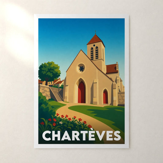Affiche Chartèves – sans cadre, accrochée au mur