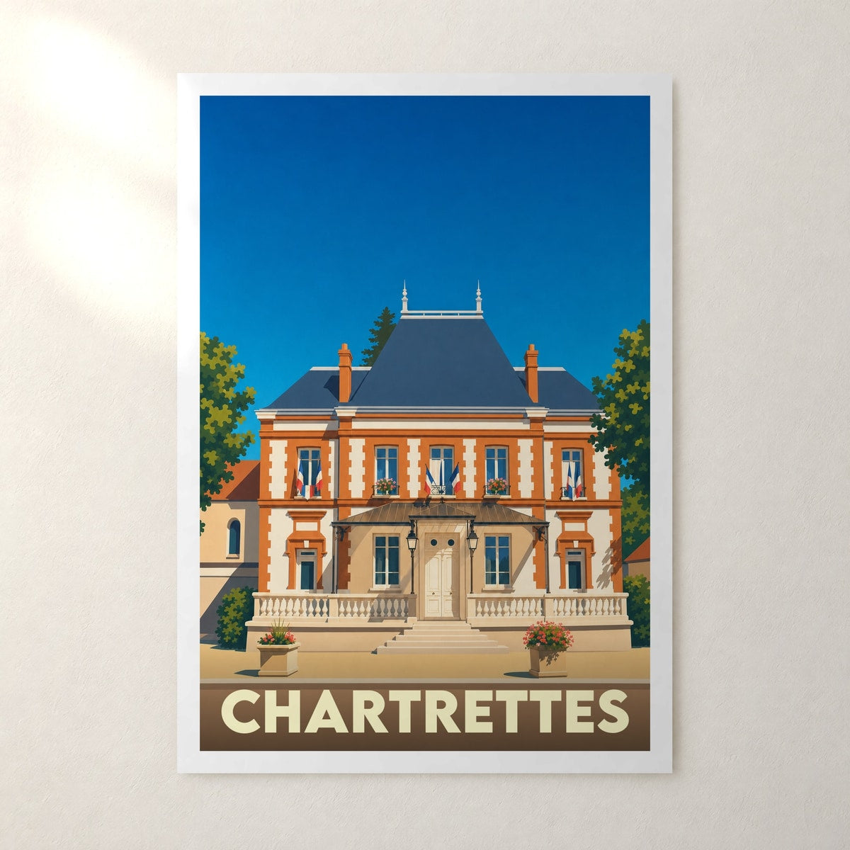 Affiche Chartrettes – sans cadre, accrochée au mur