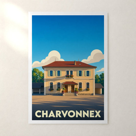 Affiche Charvonnex – sans cadre, accrochée au mur