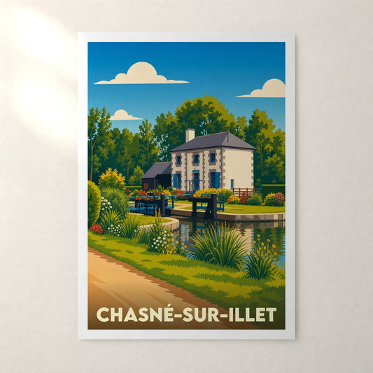 Affiche Chasné-sur-Illet – sans cadre, accrochée au mur