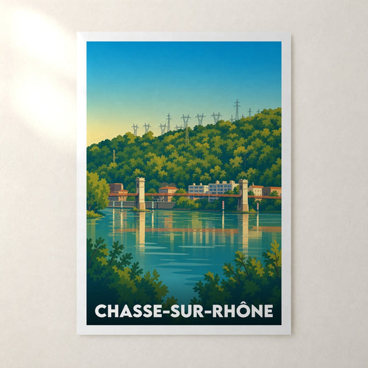 Affiche Chasse-sur-Rhône – sans cadre, accrochée au mur