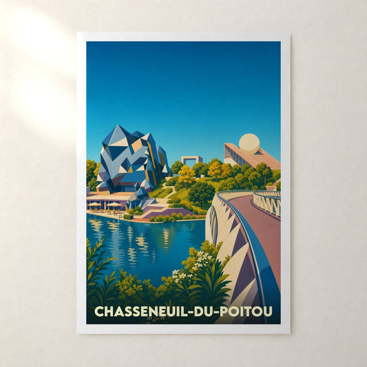 Affiche Chasseneuil-du-Poitou – sans cadre, accrochée au mur