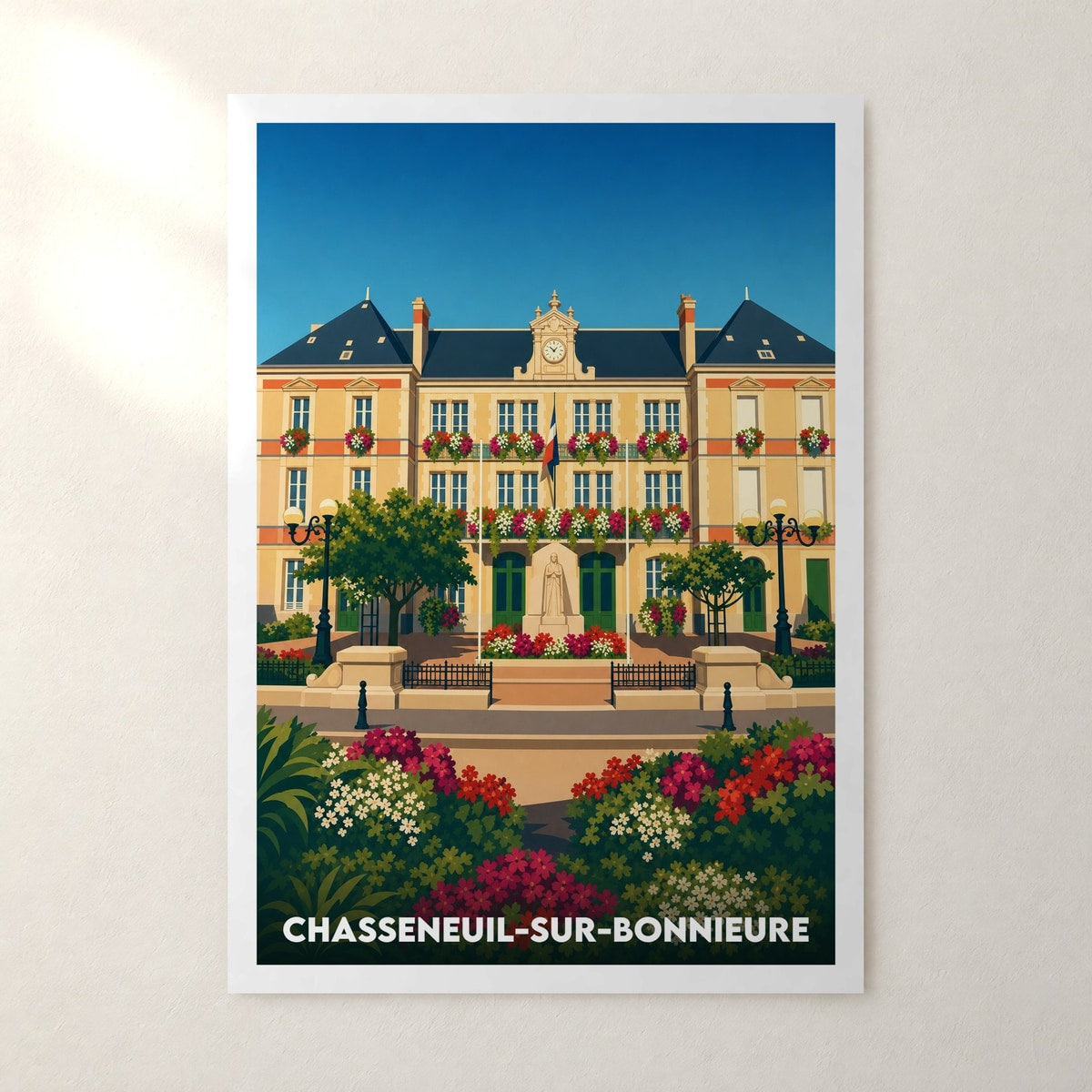 Affiche Chasseneuil-sur-Bonnieure – sans cadre, accrochée au mur