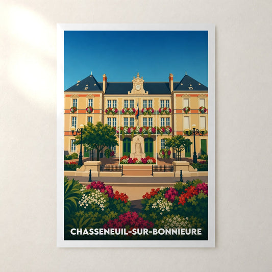 Affiche Chasseneuil-sur-Bonnieure – sans cadre, accrochée au mur