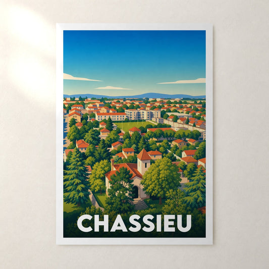 Affiche Chassieu – sans cadre, accrochée au mur