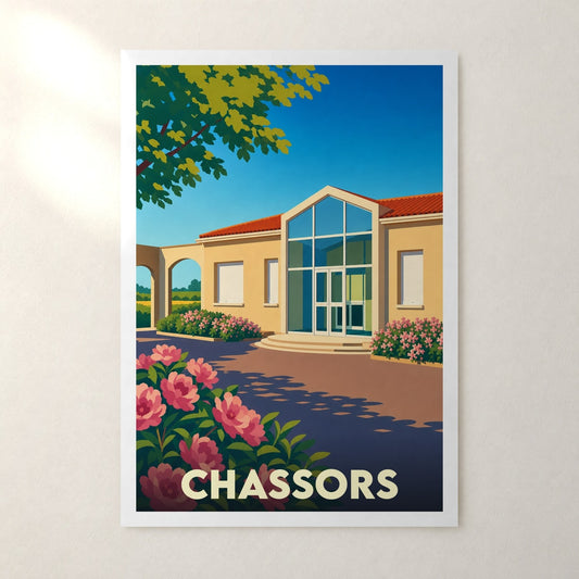 Affiche Chassors – sans cadre, accrochée au mur
