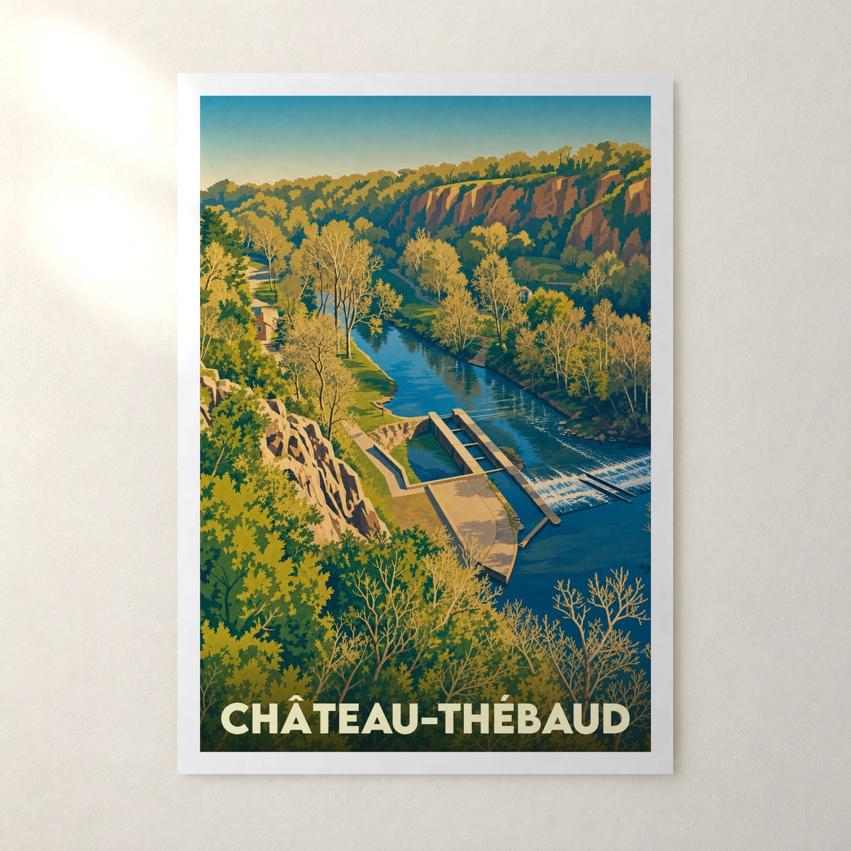 Affiche Château-Thébaud – sans cadre, accrochée au mur