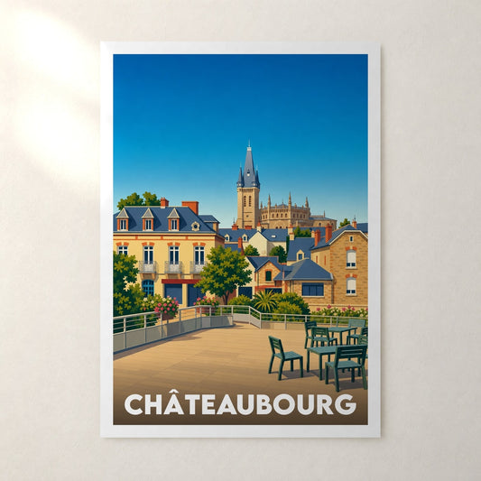 Affiche Châteaubourg – sans cadre, accrochée au mur