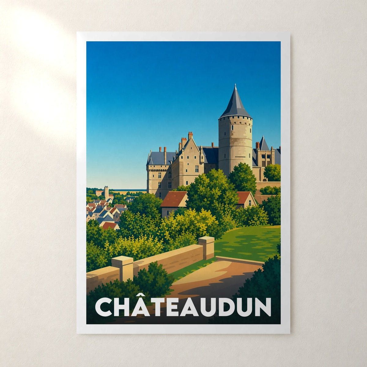 Affiche Châteaudun – sans cadre, accrochée au mur