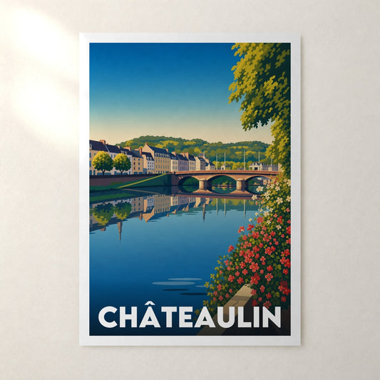 Affiche Châteaulin – sans cadre, accrochée au mur