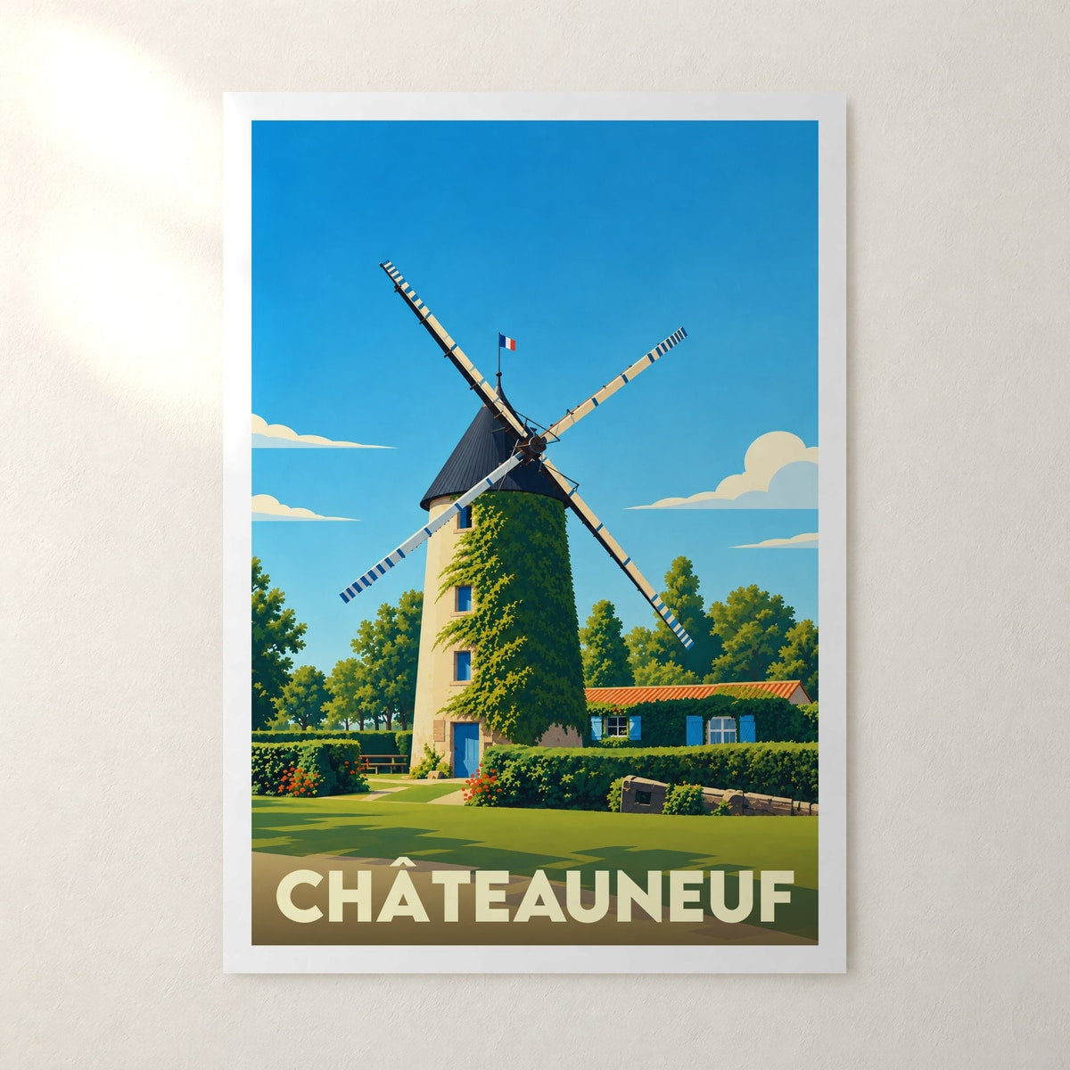 Affiche Châteauneuf (Vendée) – sans cadre, accrochée au mur
