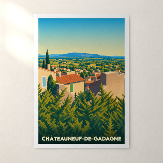 Affiche Châteauneuf-de-Gadagne – sans cadre, accrochée au mur