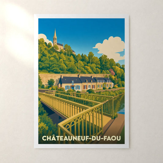 Affiche Châteauneuf-du-Faou – sans cadre, accrochée au mur