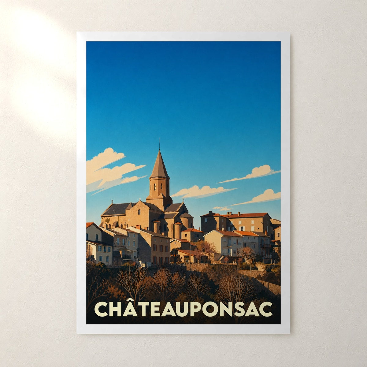 Affiche Châteauponsac – sans cadre, accrochée au mur