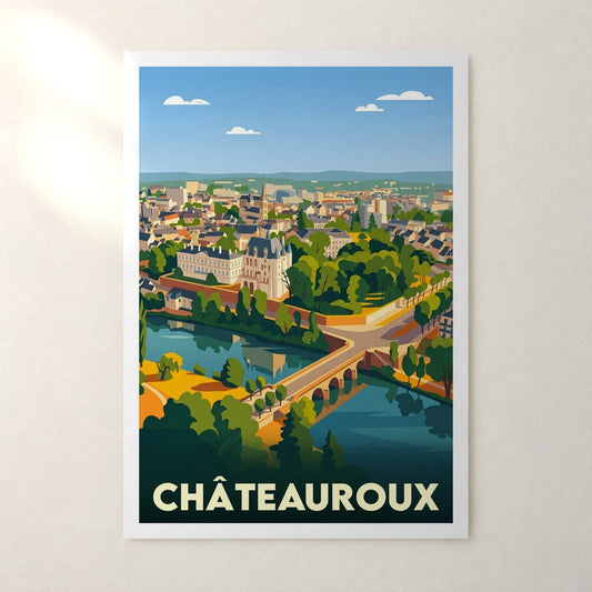 Affiche Châteauroux – sans cadre, accrochée au mur
