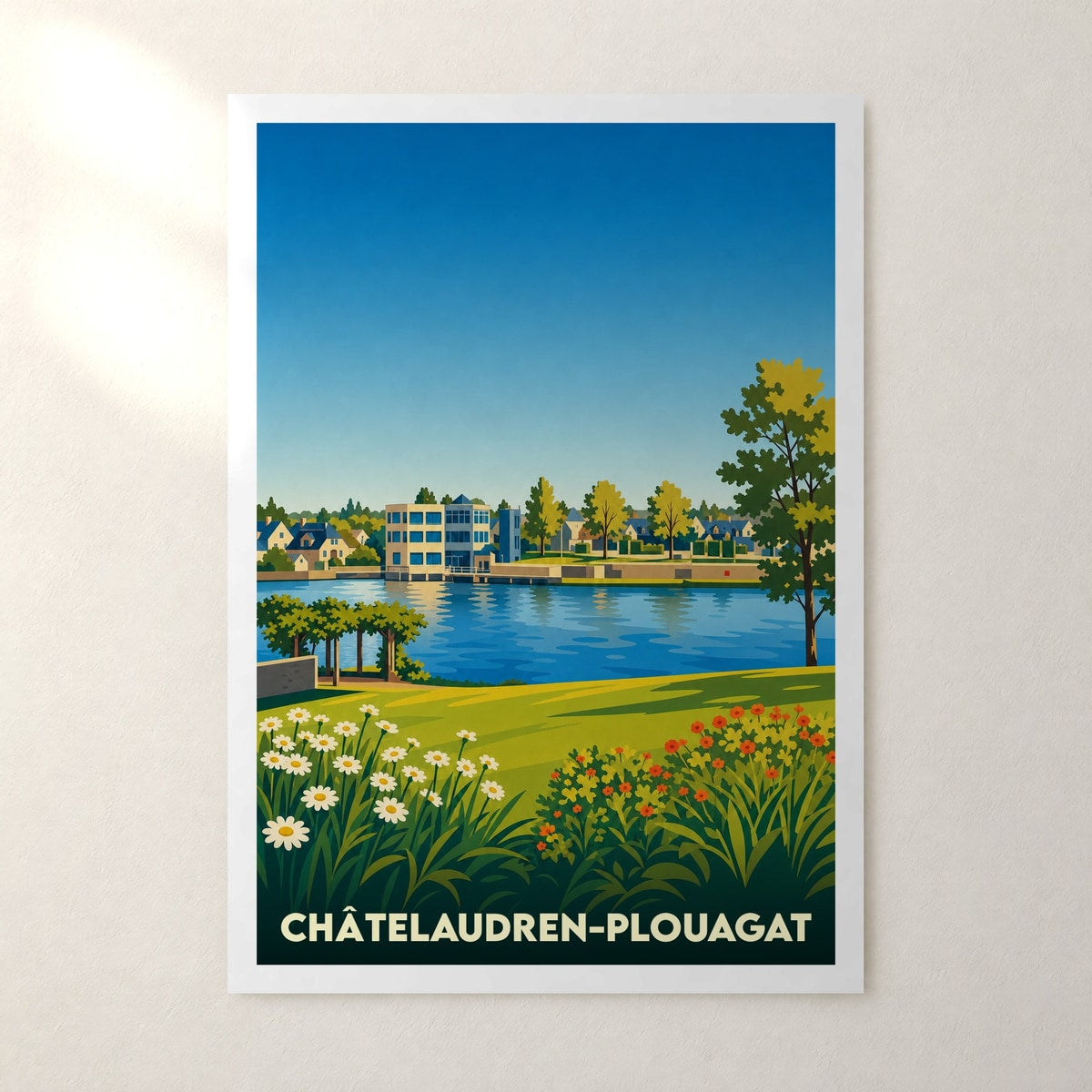 Affiche Châtelaudren-Plouagat – sans cadre, accrochée au mur