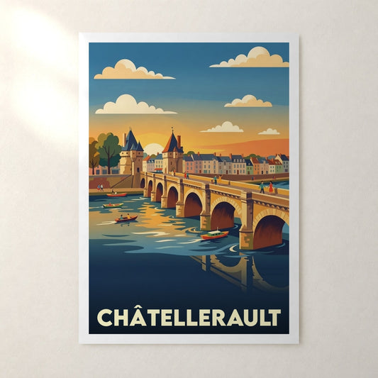Affiche Châtellerault – sans cadre, accrochée au mur