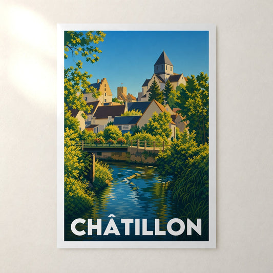Affiche Châtillon – sans cadre, accrochée au mur