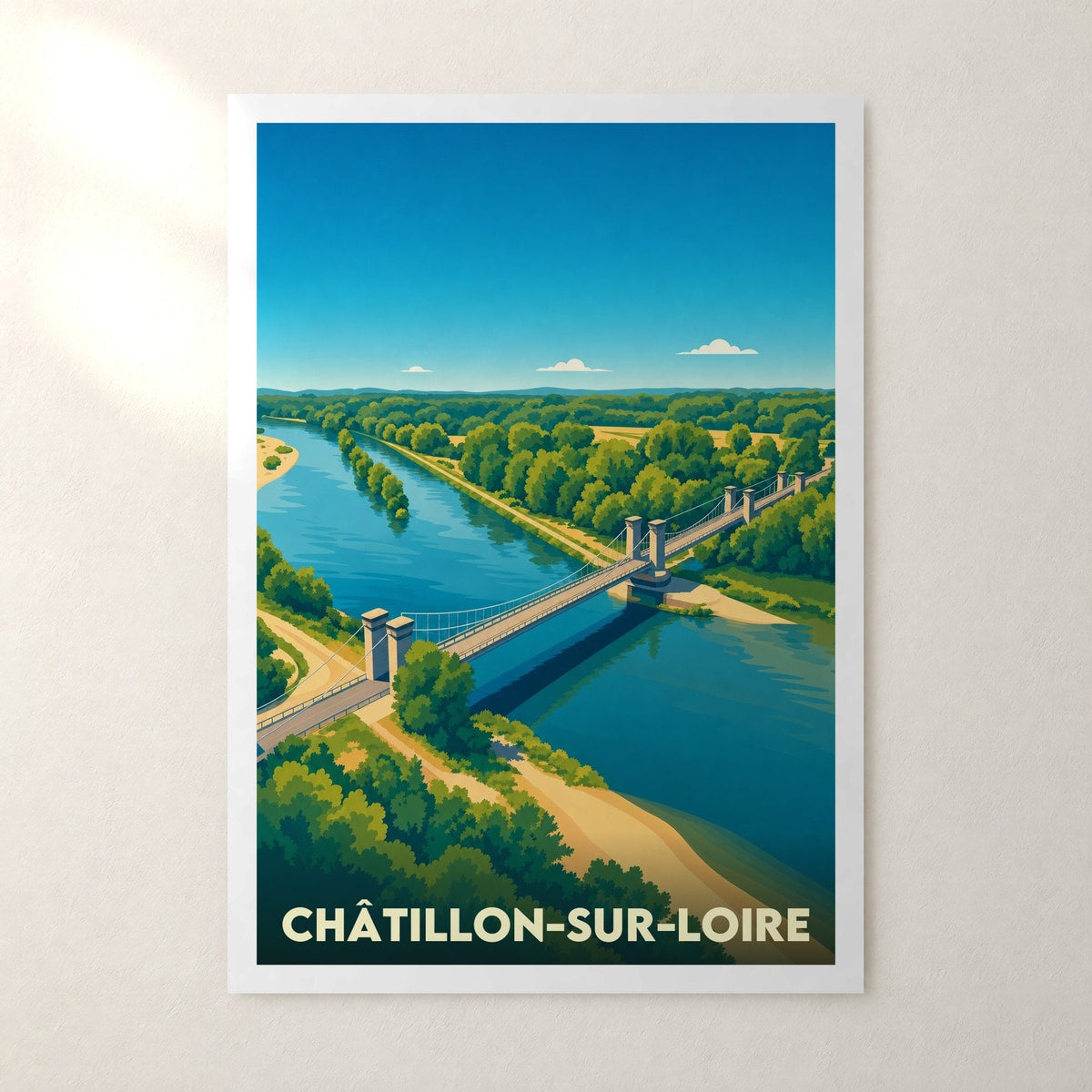 Affiche Châtillon-sur-Loire – sans cadre, accrochée au mur