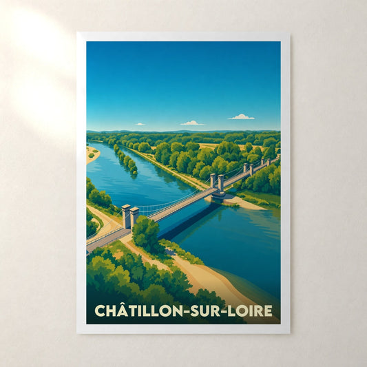 Affiche Châtillon-sur-Loire – sans cadre, accrochée au mur