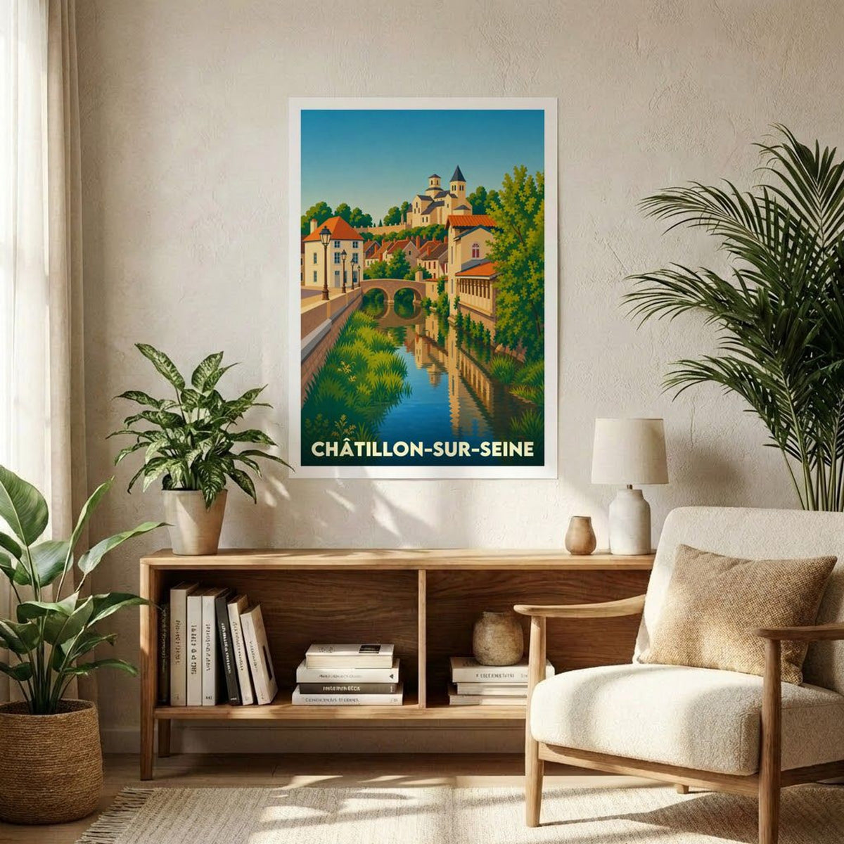 Affiche A1 (59,4 x 84,1 cm) Sans cadre souvenir de Châtillon-sur-Seine
