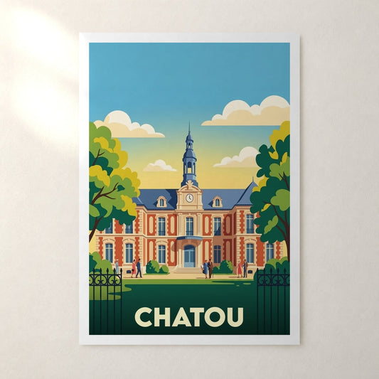 Affiche Chatou – sans cadre, accrochée au mur