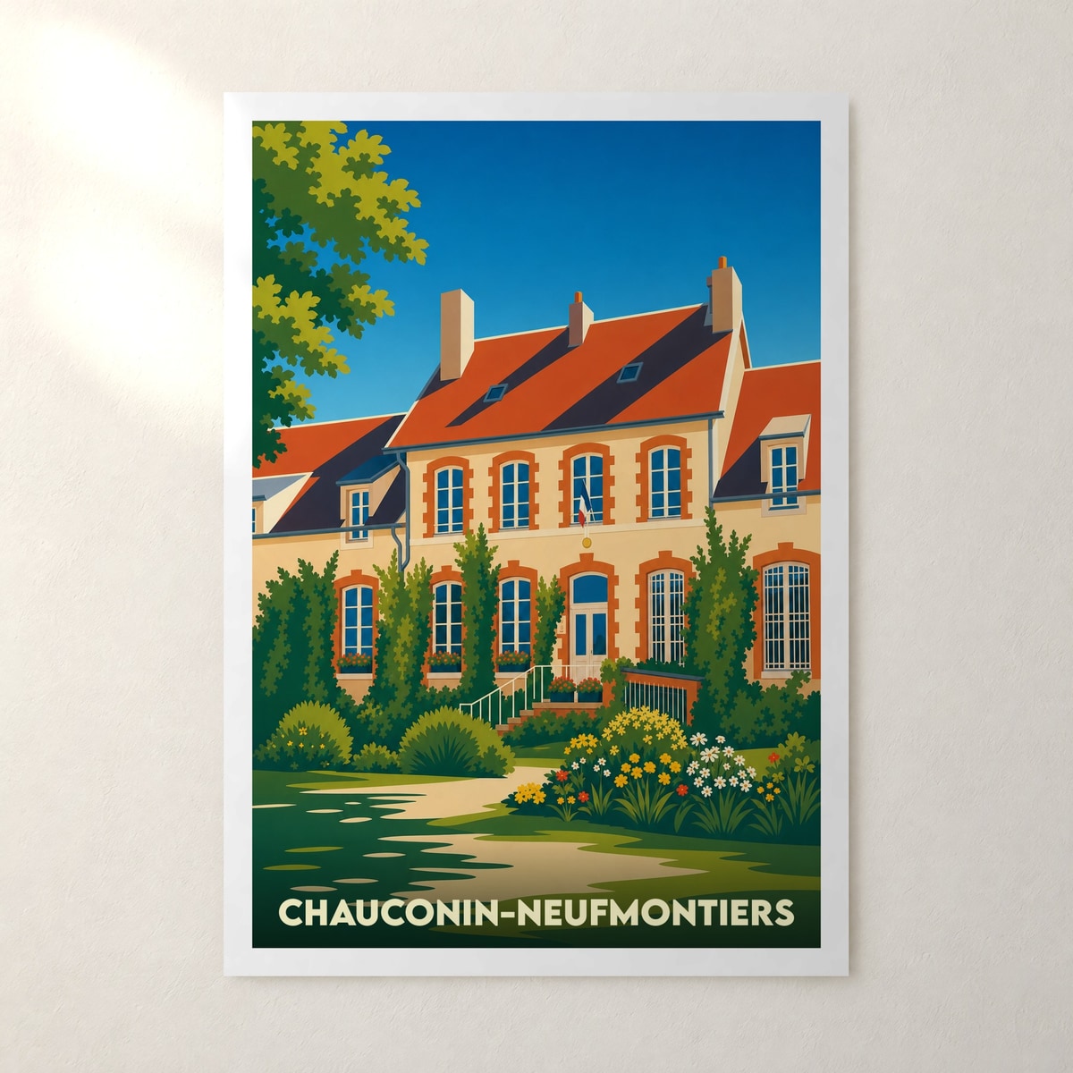Affiche Chauconin-Neufmontiers – sans cadre, accrochée au mur