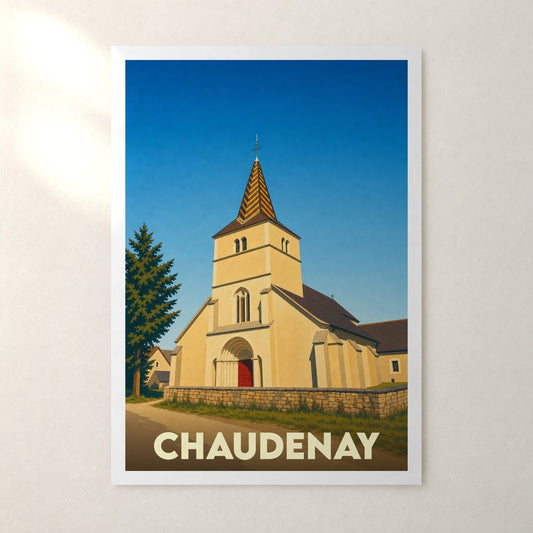Affiche Chaudenay – sans cadre, accrochée au mur