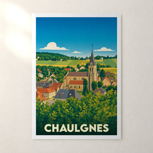 Affiche Chaulgnes – sans cadre, accrochée au mur