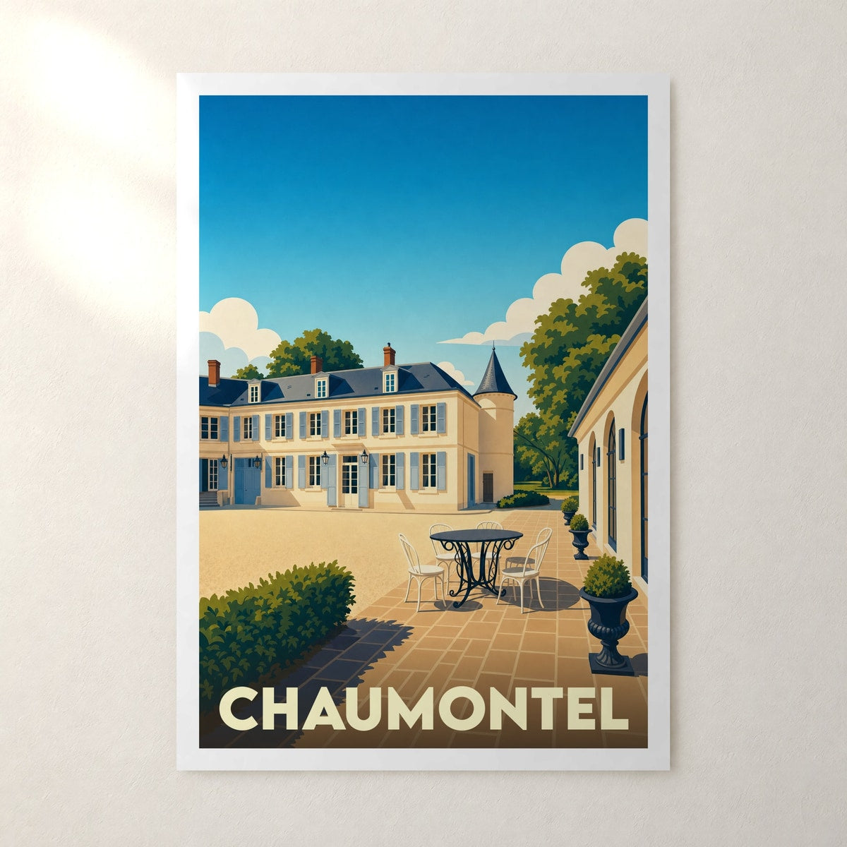 Affiche Chaumontel – sans cadre, accrochée au mur