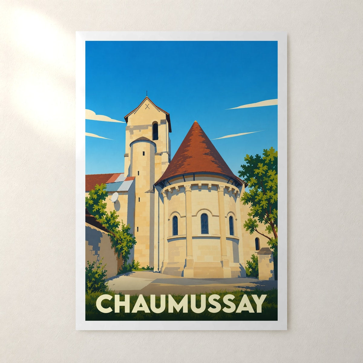 Affiche Chaumussay – sans cadre, accrochée au mur