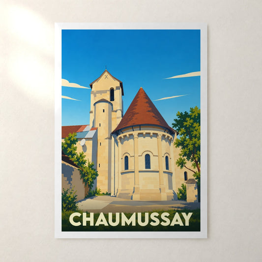 Affiche Chaumussay – sans cadre, accrochée au mur