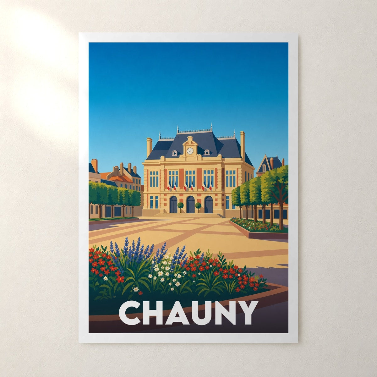 Affiche Chauny – sans cadre, accrochée au mur