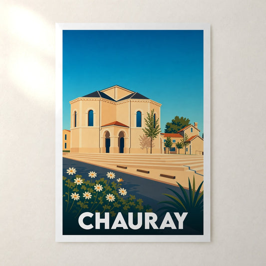 Affiche Chauray – sans cadre, accrochée au mur