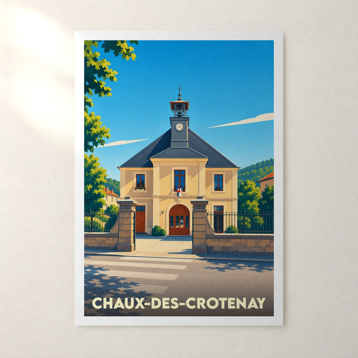 Affiche Chaux-des-Crotenay – sans cadre, accrochée au mur