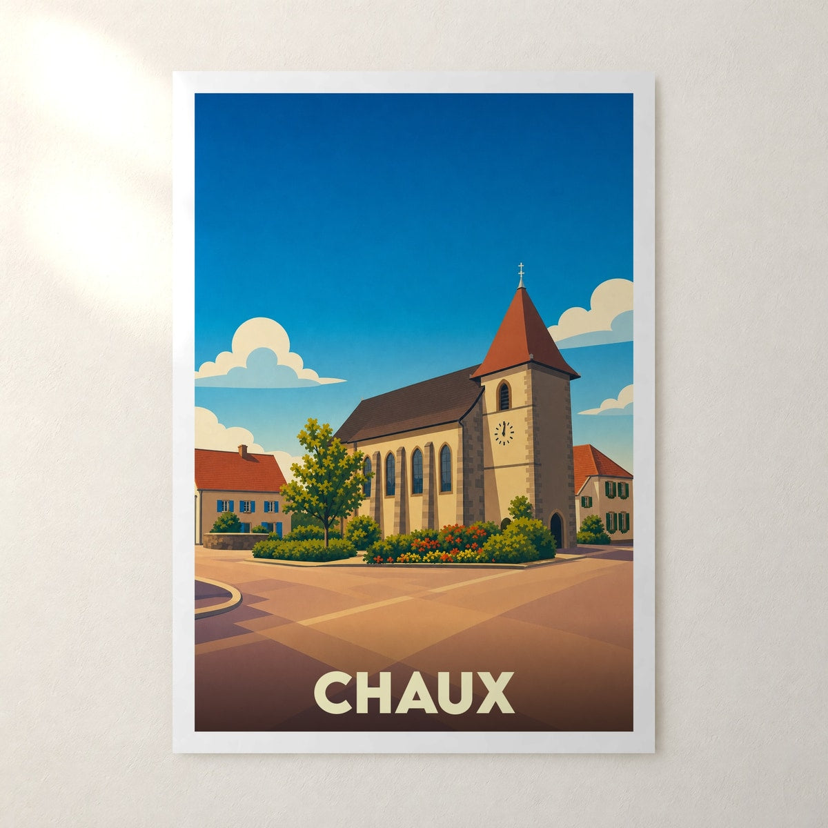 Affiche Chaux – sans cadre, accrochée au mur