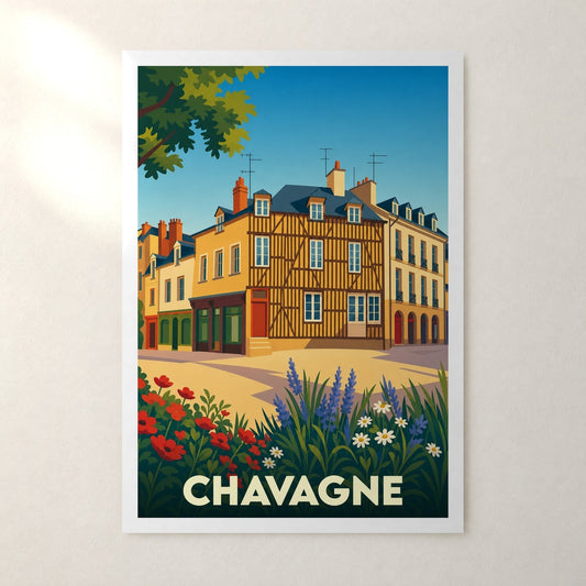 Affiche Chavagne – sans cadre, accrochée au mur