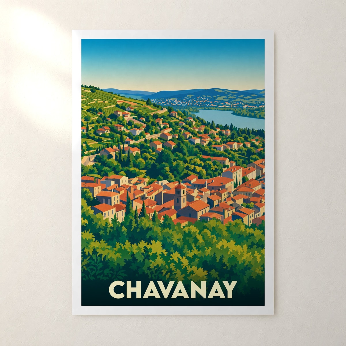 Affiche Chavanay – sans cadre, accrochée au mur