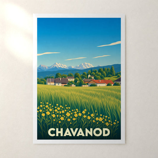 Affiche Chavanod – sans cadre, accrochée au mur