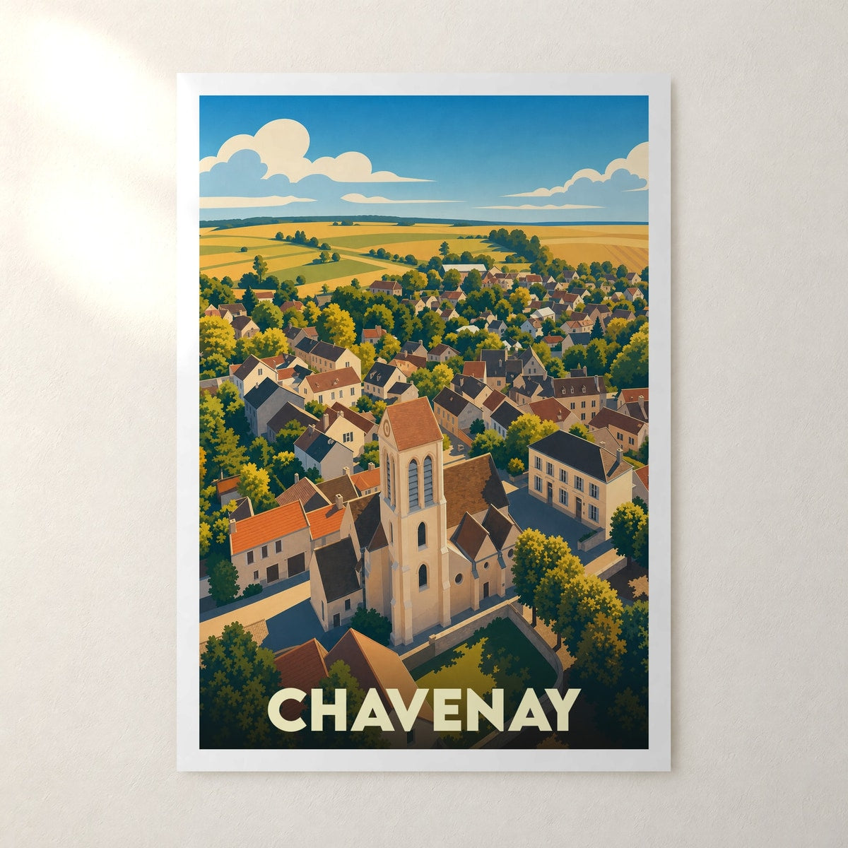 Affiche Chavenay – sans cadre, accrochée au mur