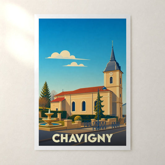 Affiche Chavigny – sans cadre, accrochée au mur