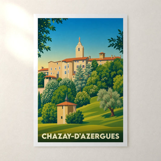 Affiche Chazay-d'Azergues – sans cadre, accrochée au mur