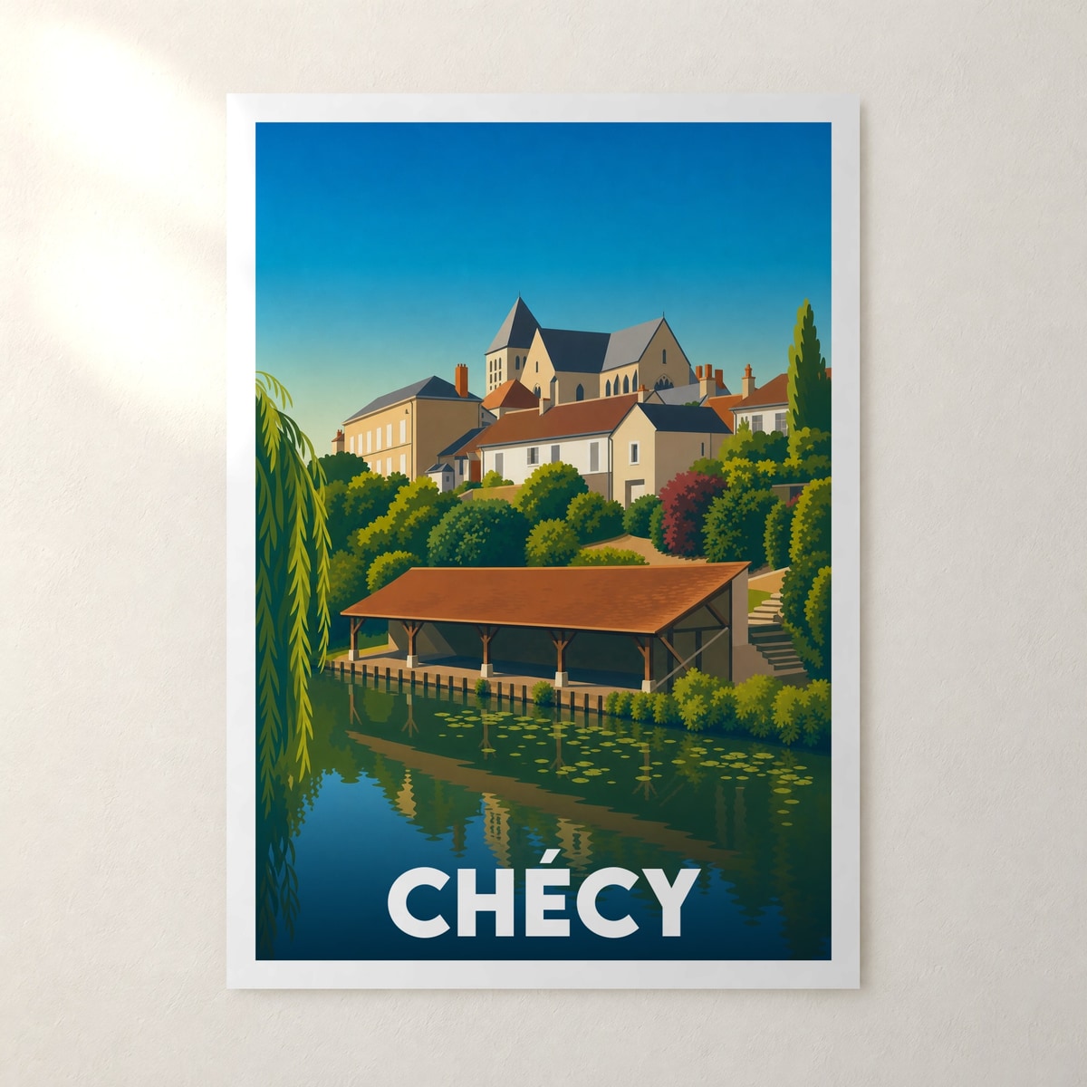 Affiche Chécy – sans cadre, accrochée au mur