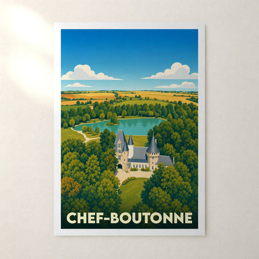 Affiche Chef-Boutonne – sans cadre, accrochée au mur