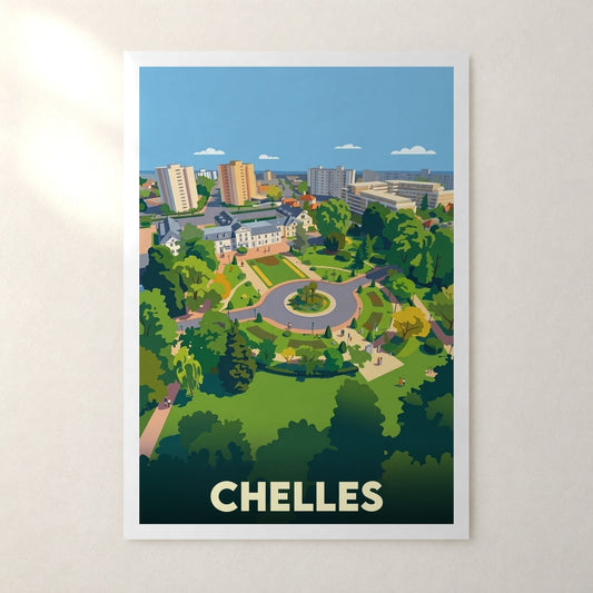 Affiche Chelles – sans cadre, accrochée au mur