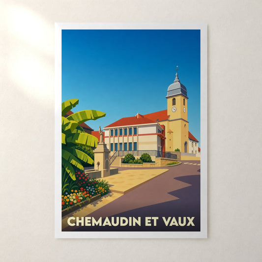 Affiche Chemaudin et Vaux – sans cadre, accrochée au mur