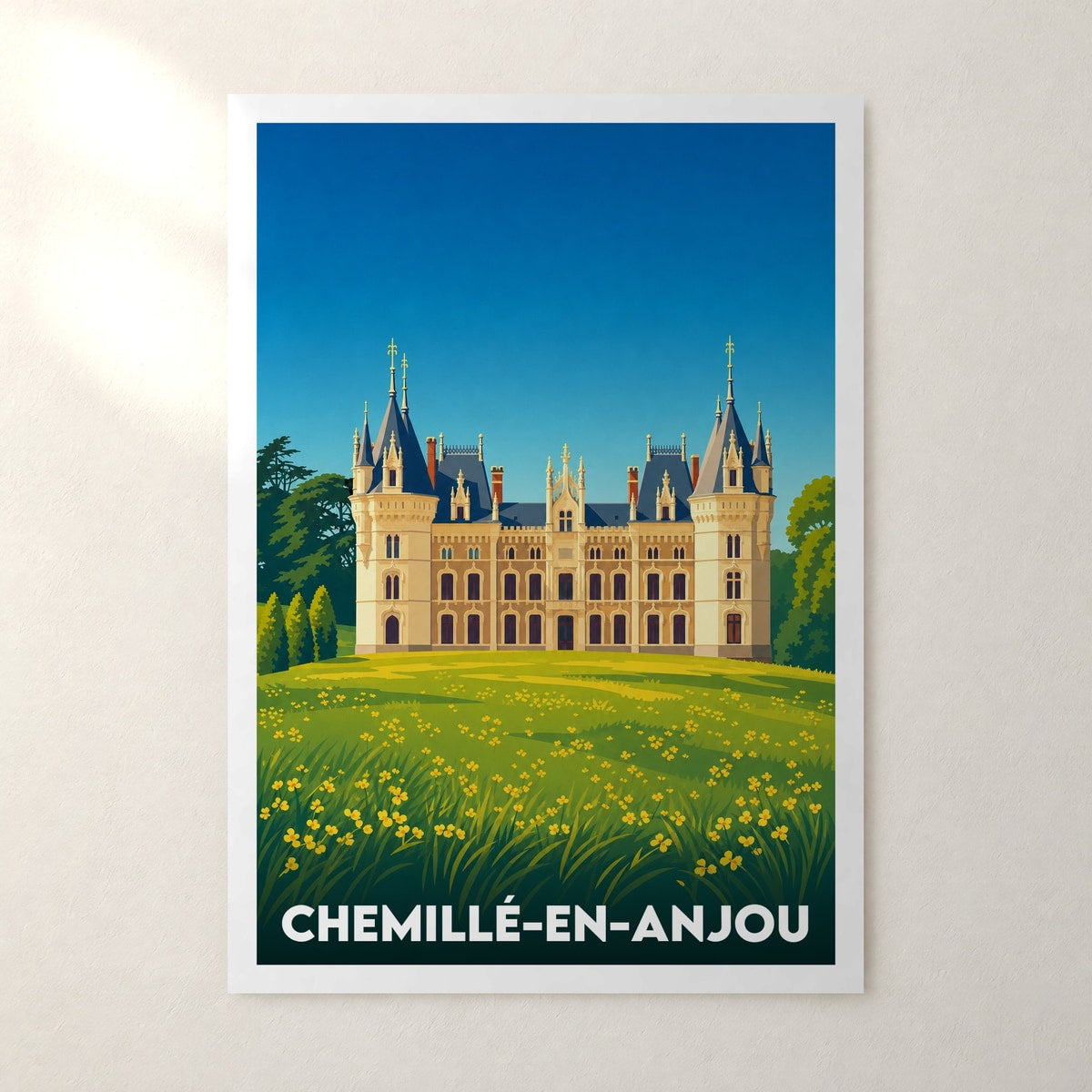 Affiche Chemillé-en-Anjou – sans cadre, accrochée au mur