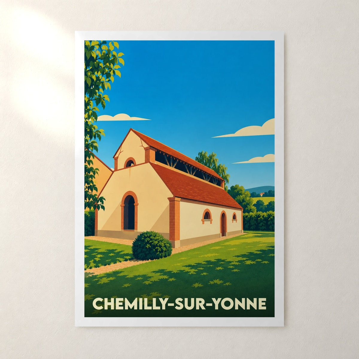 Affiche Chemilly-sur-Yonne – sans cadre, accrochée au mur
